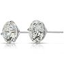 4 Carat Diamond Martini Stud Earrings In 14 Karat White Gold Image-3