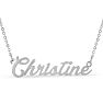 Christine Nameplate Necklace In Silver Image-1
