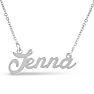Jenna Nameplate Necklace In Silver Image-1