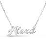 Alexa Nameplate Necklace In Silver Image-1