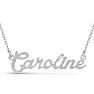 Caroline Nameplate Necklace In Silver Image-1