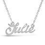 Julie Nameplate Necklace In Silver Image-1