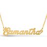 Samantha Nameplate Necklace In Gold Image-1