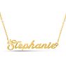 Stephanie Nameplate Necklace In Gold Image-1