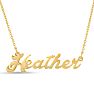 Heather Nameplate Necklace In Gold Image-1