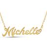 Michelle Nameplate Necklace In Gold Image-1