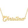 Christina Nameplate Necklace In Gold Image-1