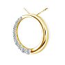 1/2ct Circle Style Journey Diamond Pendant, 14k Yellow Gold Image-2