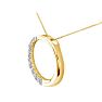 1/2ct Circle Style Journey Diamond Pendant, 14k Yellow Gold Image-3