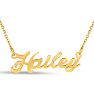 Hailey Nameplate Necklace In Gold Image-1
