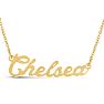 Chelsea Nameplate Necklace In Gold Image-1