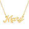 Mary Nameplate Necklace In Gold Image-1