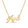 Ava Nameplate Necklace In Gold Image-1