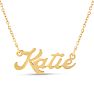 Katie Nameplate Necklace In Gold Image-1