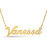 Vanessa Nameplate Necklace In Gold Image-1
