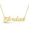 Jordan Nameplate Necklace In Gold Image-1