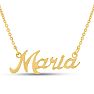 Maria Nameplate Necklace In Gold Image-1