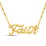 Faith Nameplate Necklace In Gold Image-1