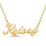 Kelsey Nameplate Necklace In Gold Image-1