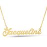 Jacqueline Nameplate Necklace In Gold Image-1