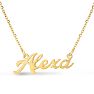 Alexa Nameplate Necklace In Gold Image-1