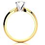 1 Carat Diamond Round Engagement Rings In 14K Yellow Gold Image-2