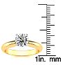 1 Carat Diamond Round Engagement Rings In 14K Yellow Gold Image-4