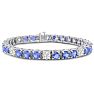 16 Carat Tanzanite and Diamond Bracelet In 14 Karat White Gold Image-1
