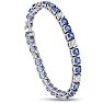 16 Carat Tanzanite and Diamond Bracelet In 14 Karat White Gold Image-5