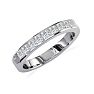 1/4 Carat Princess Diamond Wedding Band In 14 Karat White Gold Image-2