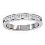 1/4 Carat Princess Diamond Wedding Band In 14 Karat White Gold Image-3