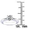 Round Engagement Rings, 1 Carat Diamond Solitaire Engagement Ring Crafted In 14K White Gold Image-4