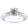1 Carat Diamond Solitaire Engagement Ring In 14K White Gold Image-1