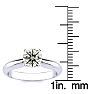 1 Carat Diamond Solitaire Engagement Ring In 14K White Gold Image-4
