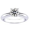 1 Carat Diamond Solitaire Engagement Ring In 14K White Gold Image-1