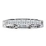 3/4 Carat Princess Diamond Wedding Band In 14 Karat White Gold Image-1
