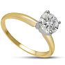 Round Engagement Rings, 1 1/4 Carat Diamond Solitaire Engagement Ring Crafted In 14K Yellow Gold
 Image-2