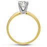 Round Engagement Rings, 1 1/4 Carat Diamond Solitaire Engagement Ring Crafted In 14K Yellow Gold
 Image-3