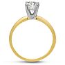 Round Engagement Rings, 1 1/4 Carat Diamond Solitaire Engagement Ring Crafted In 14K Yellow Gold
 Image-3