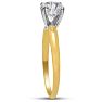 Round Engagement Rings, 1 1/4 Carat Diamond Solitaire Engagement Ring Crafted In 14K Yellow Gold
 Image-4