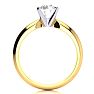 Round Engagement Rings, 1 1/2 Carat Diamond Solitaire Engagement Ring Crafted In 14K Yellow Gold Image-2