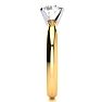 Round Engagement Rings, 1 1/2 Carat Diamond Solitaire Engagement Ring Crafted In 14K Yellow Gold Image-3