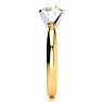 Round Engagement Rings, 2 Carat Diamond Solitaire Engagement Ring Crafted In 14K Yellow Gold Image-3
