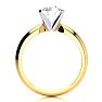 Round Engagement Rings, 2 Carat Diamond Solitaire Engagement Ring Crafted In 14K Yellow Gold Image-2