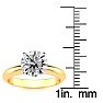 Round Engagement Rings, 2 Carat Diamond Solitaire Engagement Ring Crafted In 14K Yellow Gold Image-4