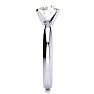 Round Engagement Rings, 2 Carat Diamond Solitaire Engagement Ring Crafted In 14K White Gold Image-3