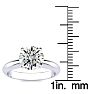 Round Engagement Rings, 2 Carat Diamond Solitaire Engagement Ring Crafted In 14K White Gold Image-4