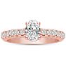 1 1/3ct Oval Diamond Engagement Ring Crafted in 14 Karat Rose Gold Image-1