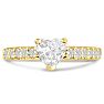 1 1/3ct Heart Shaped Diamond Engagement Ring Crafted in 14 Karat Yellow Gold Image-1