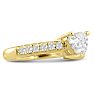 1 1/3ct Heart Shaped Diamond Engagement Ring Crafted in 14 Karat Yellow Gold Image-5